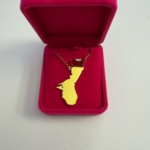 Guam Island Gold Pendant Necklace